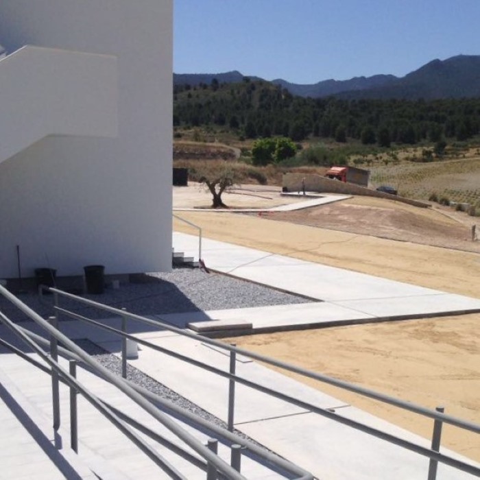 Sandblasted Alconera Marble finish from marble quarry in Spain.