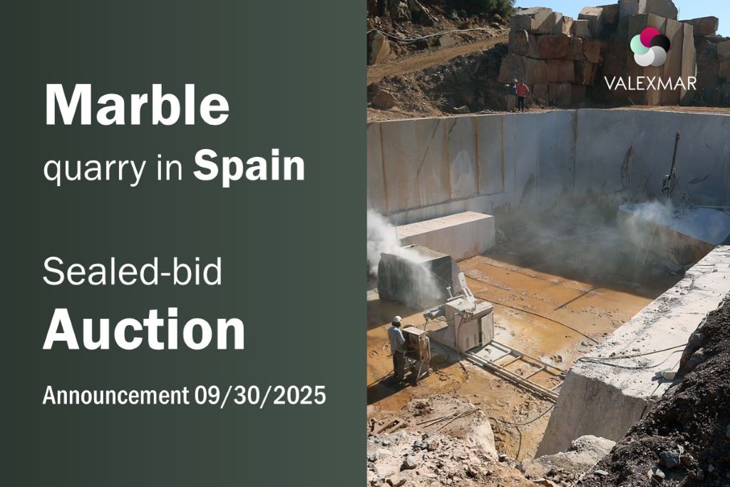 VALEXMAR announces sealed-bid auction for the María del Carmen quarry