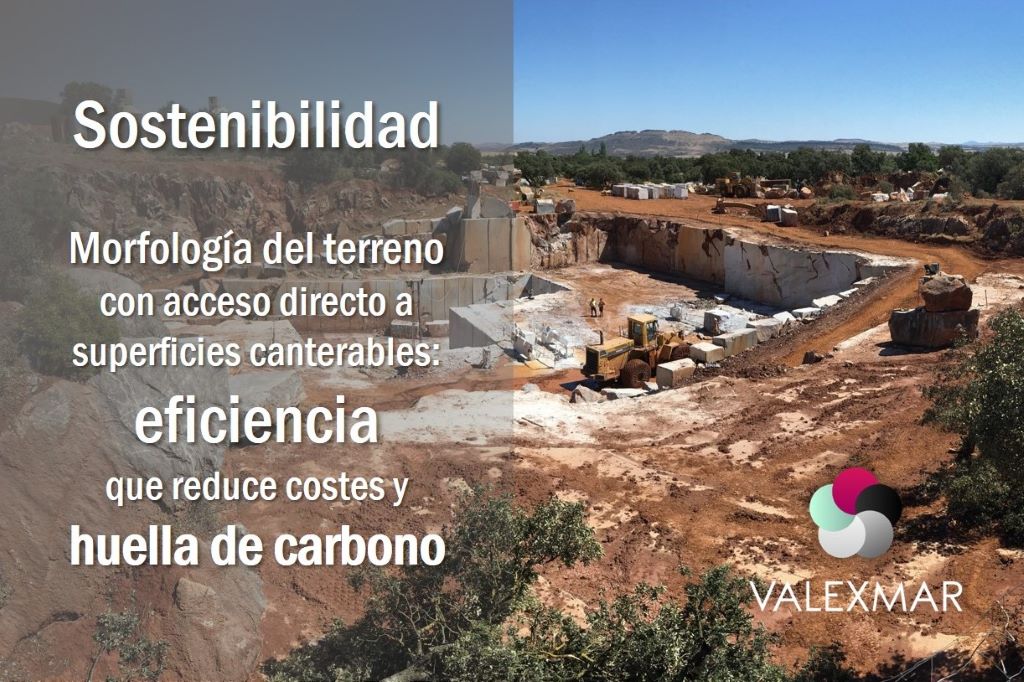 Cantera de piedra natural con acceso fácil y reducción de huella de carbono